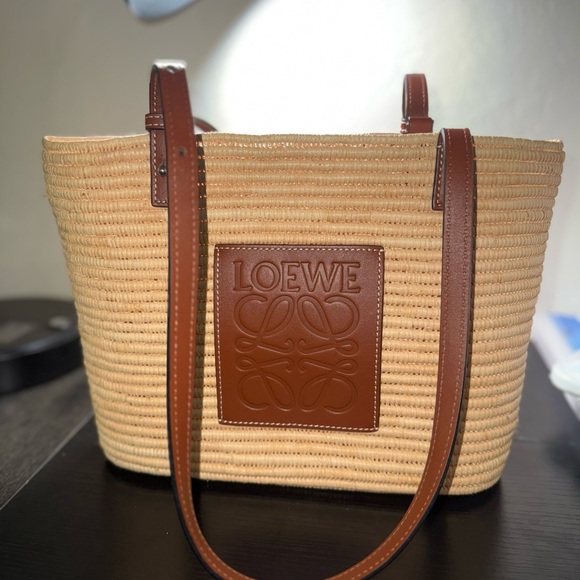 LOEWE Raffia Small Square Basket Tote Bag - Picture 6 of 8